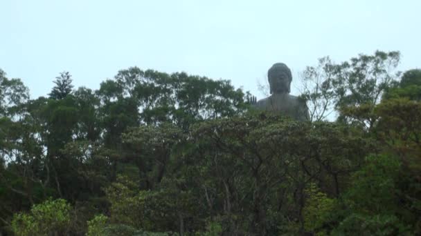 Grote Boeddha Tian Tan Buddha Lantau Island Hong Kong 2013 — Stockvideo