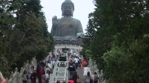 Lantau Island Hongkong April 2013 Timelapse Nagy Buddha Tian Tan — Stock videók