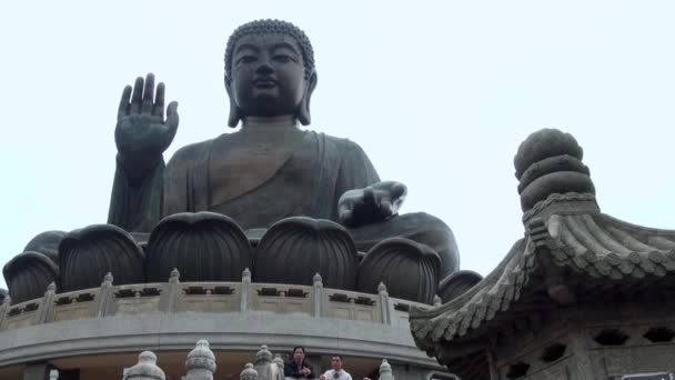 Isla Lantau Hong Kong Abril 2013 Gran Buda Tian Tan — Vídeo de stock