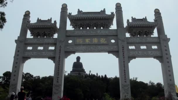 Isla Lantau Hong Kong Abril 2013 Gran Buda Tian Tan — Vídeos de Stock