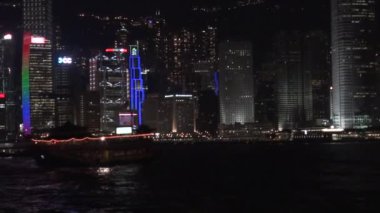 Hong Kong Adası, Kowloon 'un gece manzarası, Victoria Limanı 2013-Dan