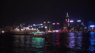 Hong Kong Adası, Kowloon 'un gece manzarası, Victoria Limanı 2013-Dan