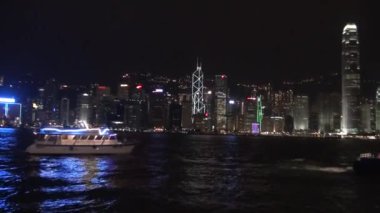 Hong Kong Adası, Kowloon 'un gece manzarası, Victoria Limanı 2013-Dan