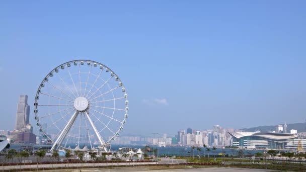 Hongkong Abril 2017 Observación Grandes Ferris Atracciones Centro Hong Kong — Vídeos de Stock