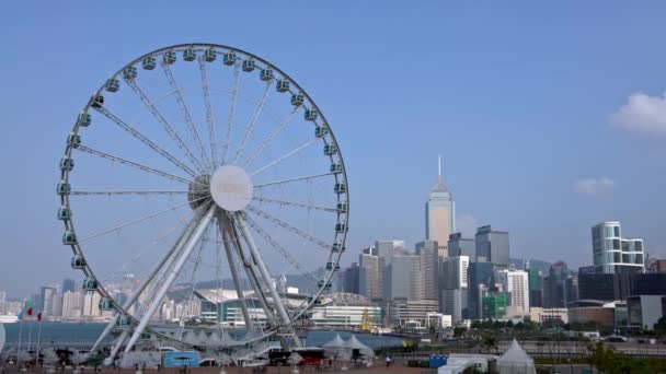 Hongkong Abril 2017 Observación Grandes Ferris Atracciones Centro Hong Kong — Vídeos de Stock