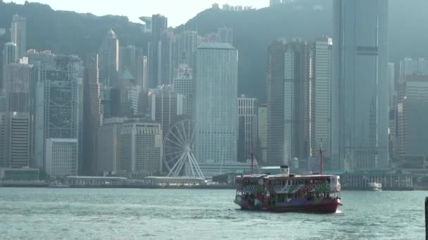 Hongkong Setembro 2014 Trabalhadores Cima Andaimes Construir Ferris Wheel Mechanics — Vídeo de Stock