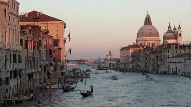 Venedig Italien September 2018 Schöne Aussicht Auf Die Basilika Santa — Stockvideo