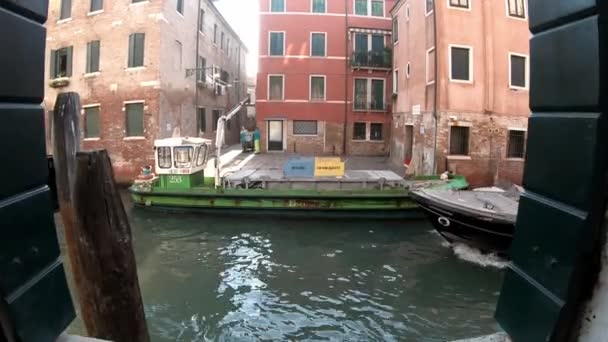 Wenecja Włochy Wrzesień 2018 Widok Przez Otwarte Okno Wewnątrz Domu — Wideo stockowe