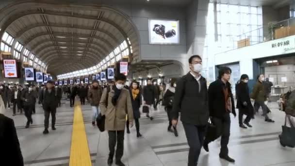 2020年2月4日 000名当地人和游客戴着保护面具 防止传染性传染病 保护公共交通中的流感 Coronavirus 2019 Ncov Dan — 图库视频影像
