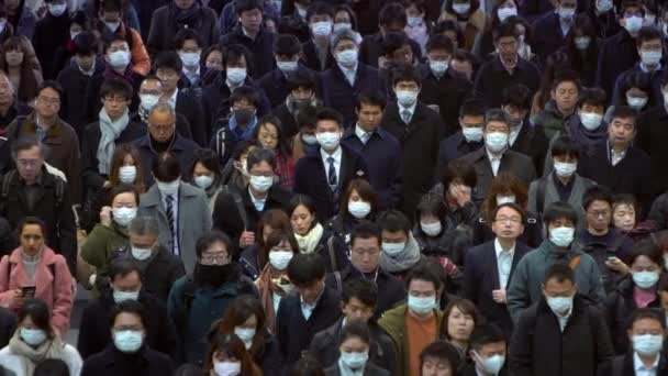 Tokyo Japan February 2020 Slow Motion Concept Coronavirus Quarantine Mers — Vídeo de stock