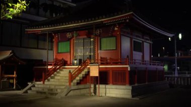 4K Antik Budist tapınağı, Asakusa bölgesinde. Tokyo City, Japonya 'daki Japon tapınağı. -Dan.