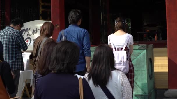 Tokyo Jepang Oktober 2017 Wisatawan Dan Pengunjung Agama Berdoa Dan — Stok Video