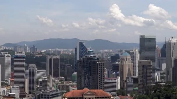 Kuala Lumpur Malaysia Квітня 2018 Cityscape Kuala Lumpur Будівлями Вид — стокове відео
