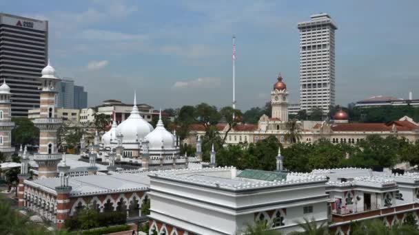 Kuala Lumpur Malezya Nisan 2018 Mescid Jamek Genel Görünümü Cuma — Stok video
