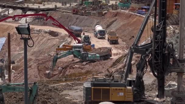 Kuala Lumpur Malaysia April 2018 New Building Construction Activity 산업에 — 비디오