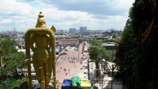 Kuala Lumpur Malasia Abril 2018 Estatua Lord Murugan Entrada Las — Vídeo de stock