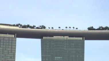 4k, Singapur merkezi Marina Bay Sands lüks oteli.