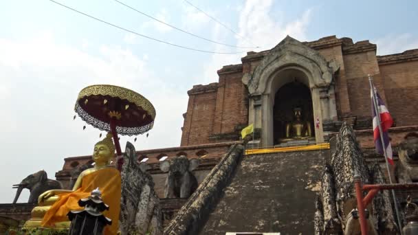 Estatua Buda Oro Llamada Phra Chao Attarot Buda Dieciocho Cubos — Vídeo de stock
