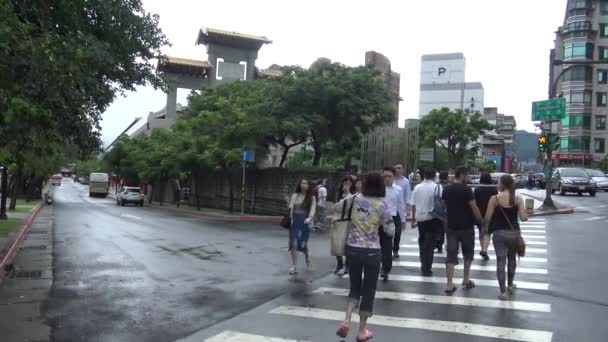 Taipei Taiwan May 2015 View Paifan Door Metro Stations Beitou — Stock Video