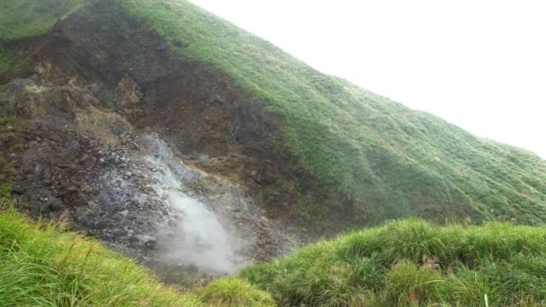 Berg Och Dalar Varma Geotermiska Våren Yang Ming Shan National — Stockvideo