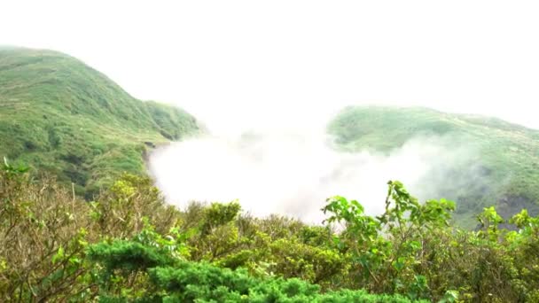 Berg Och Dalar Varma Geotermiska Våren Yang Ming Shan National — Stockvideo