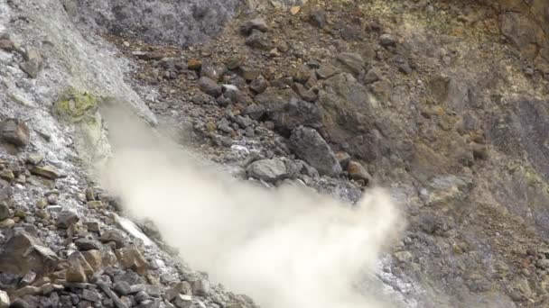 Powolny Ruch Gór Dolin Gorącej Geotermalnej Wiosny Parku Narodowym Yang — Wideo stockowe