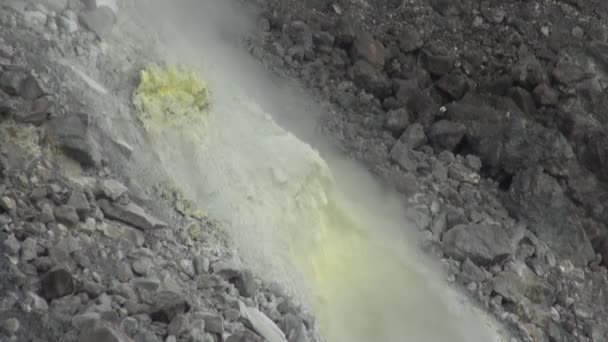 Fumaroles Siarką Qixing Mountain Centrum Parku Narodowego Yangmingshan Datun Volcano — Wideo stockowe