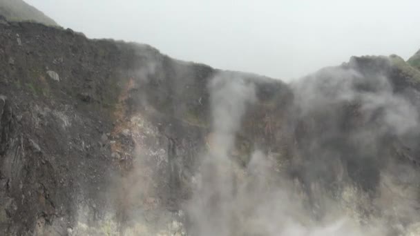 Fumaroles Qixing Mountain Center Yangmingshan National Park Datun Volcano Group — Stock Video