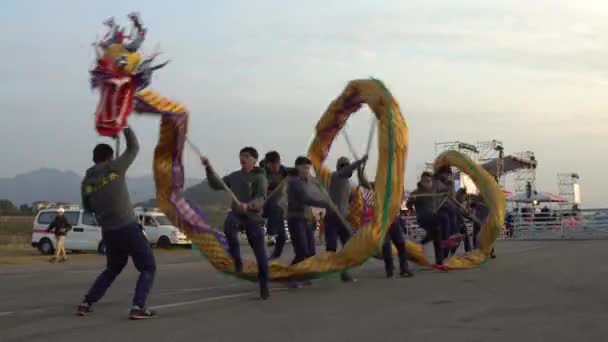 Miaoli Taiwan Fevereiro 2017 Festivais Taiwan Hakka Dragon Bombing Dance — Vídeo de Stock