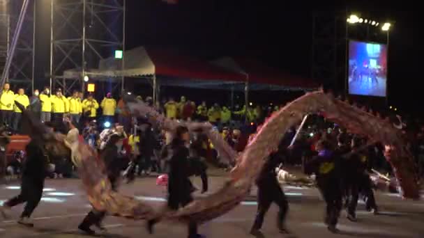 Miaoli Taiwan Fevereiro 2017 Festivais Taiwan Hakka Dragon Bombing Dance — Vídeo de Stock