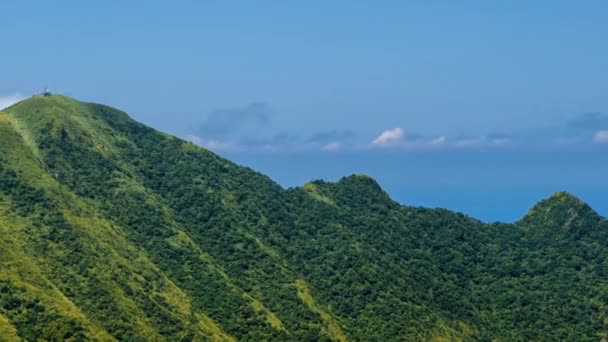 Timelapse Montanha Keelung Com Céu Azul Cidade Nova Taipé Beleza — Vídeo de Stock