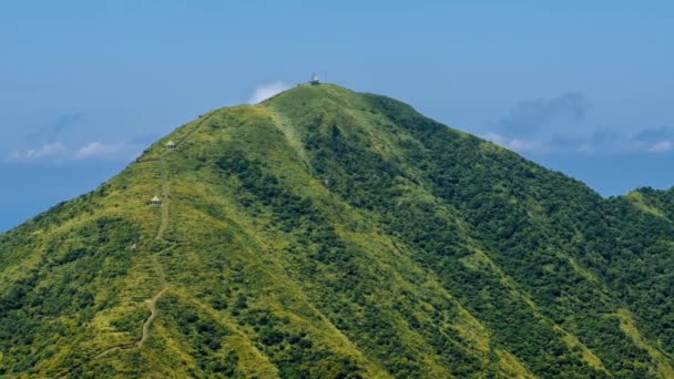 Timelapse Montanha Keelung Com Céu Azul Cidade Nova Taipé Beleza — Vídeo de Stock