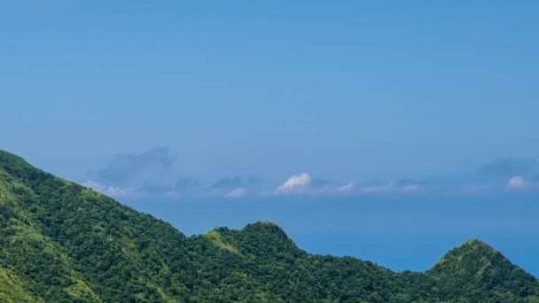 Timelapse Montanha Keelung Cidade Nova Taipé Beleza Hiperlapso Paisagem Montanhas — Vídeo de Stock