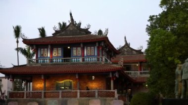 Tainan, Tayvan-21 Ocak 2019: 4K, Chihkan Kulesi giriş kapısından görünüyor. Fort Provintia şu anda Tainan 'da bulunan Formosa' daki bir Hollanda karakoluydu. Fort Providentia Tayvan. -Dan.