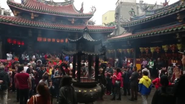 Lugang Ταϊβάν Φεβρουαρίου 2015 Lugang Tianhou Temple Ασιατική Προσευχή Στο — Αρχείο Βίντεο