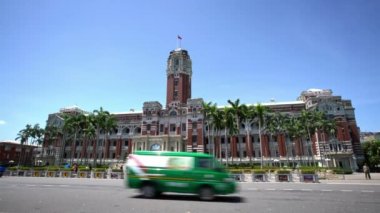 Taipei, Tayvan-06 Eylül 2017: 4K Tayvan Cumhurbaşkanlığı Sarayı gündüz vakti. Başkanlık Ofisi Binası Çin Cumhuriyeti Başkanı ROC 'a ev sahipliği yapar. Japon binası. -Dan.