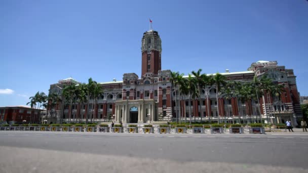 Taipei Taiwan September 2017 Taiwan President Palace Overdag Het Presidentiële — Stockvideo