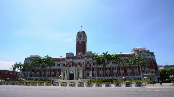 Taipei Taiwán Septiembre 2017 Palacio Del Presidente Taiwán Durante Día — Vídeo de stock