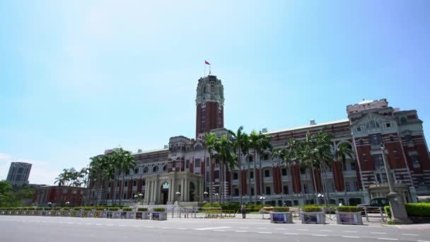 Taipeh Taiwan September 2017 Taiwans Präsidentenpalast Tagsüber Das Gebäude Des — Stockvideo