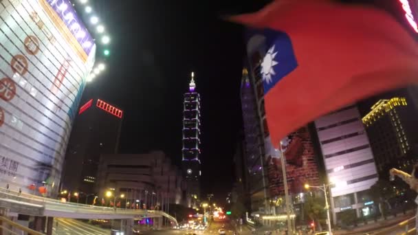 Die Großstädte Taiwans Der Hauptstadt Taipeh Haben Mit Einer Wachsenden — Stockvideo