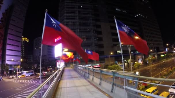 Die Großstädte Taiwans Der Hauptstadt Taipeh Haben Mit Einer Wachsenden — Stockvideo