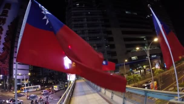 Die Großstädte Taiwans Der Hauptstadt Taipeh Haben Mit Einer Wachsenden — Stockvideo