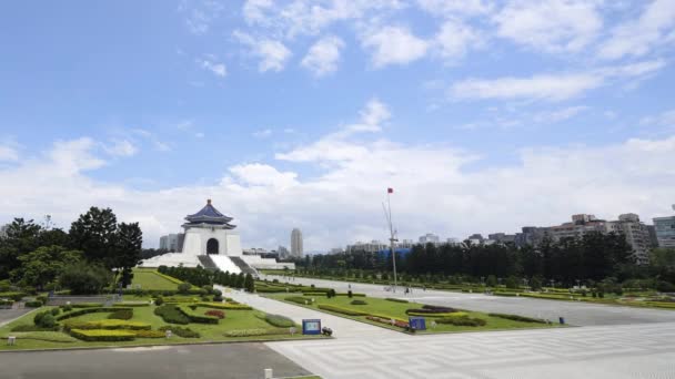 Taipei Taiwan Maio 2016 Timelapse Vista Chiang Kai Shek Memorial — Vídeo de Stock