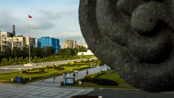 Taipeh Taiwan August 2017 Hyperlapse Der Chiang Kai Shek Gedächtnishalle — Stockvideo