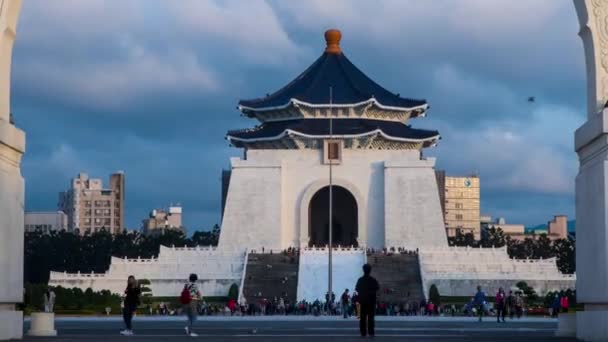 Taipei Taiwan Fevereiro 2017 Vista Tempo Das Pessoas Andando Redor — Vídeo de Stock