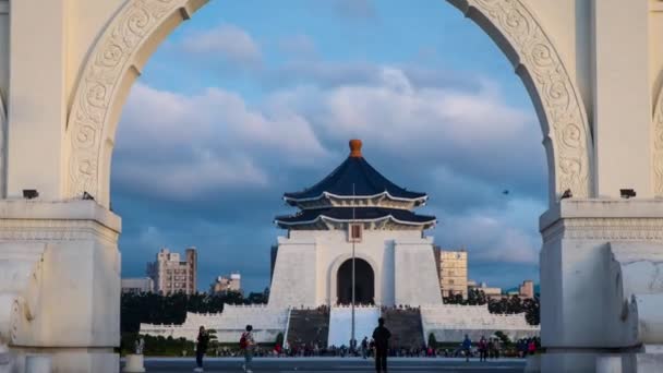 Taipeh Taiwan Februar 2017 Zeitraffer Ansicht Von Menschen Die Eingangstor — Stockvideo