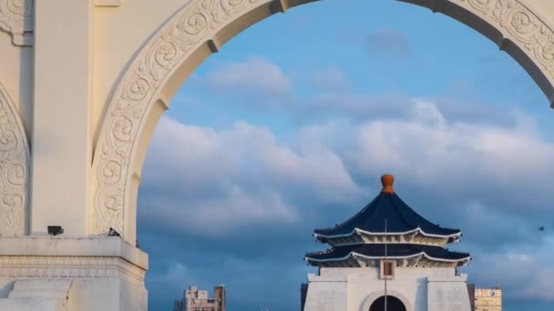 Tajpej Tajwan Lutego 2017 Timelapse Widok Osób Spacerujących Wokół Bramy — Wideo stockowe