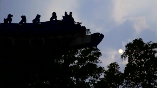 Tid Förfaller Solljus Tak Chiang Kai Shek Memorial Hall Eller — Stockvideo
