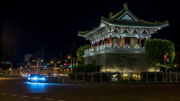 Taipei Tchaj Wan Srpen 2017 Beutiful Timelapsed Street East Gate — Stock video