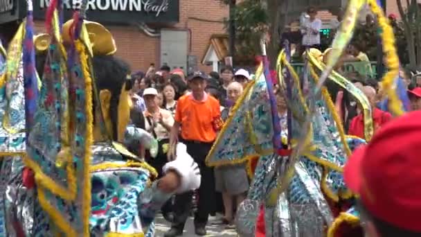 Taipei Tajwan Czerwca 2018 Powolny Ruch Ubrany Jak Legendarny Taniec — Wideo stockowe